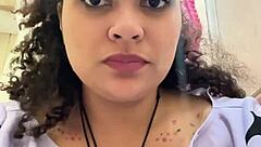 curvy brunette battles gas pains on toilet after milk shakes her up with nonstop farts