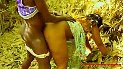 damn this bbw african wife's bushy pussy takes my fat cock so deep while her huge tits bounce wild