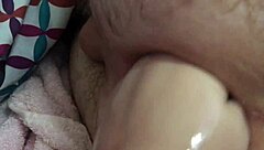 wife stretches husband's asshole wide open with intense fisting action