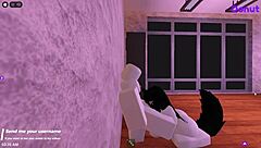 Man fucking in Roblox classroom feels so wrong but damn it's hot and intense