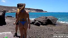 bella modele's fierce beach anal destruction