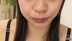 Skinny Japanese stepsis with tiny tits begs for uncensored 4some creampie in taboo swinger roleplay