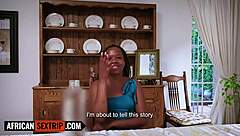 Petite amateur ebony teen cutie 18+ pussy roughly pounded doggystyle by big American cock