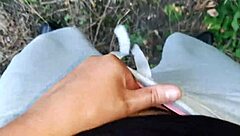 oh wow, us three girlfriends in bikini shorts jeans rub our hairy pussies outdoors till orgasm