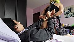 damn that miniskirt hides her wet pussy begging for your creampie ride...