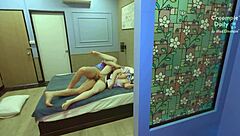 horny guard sneaks into room and creampies juicy student 😈💦🍑