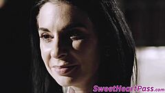 ever seen carmen caliente smother a girl with her pussy in the locker room face sit?