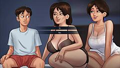 debbie and diane ride big cocks cowgirl in summertime saga episode 15