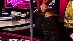 bbw with big ass and tits dances then gets ripped clothes and bbc creampie at strip club 💃🍑