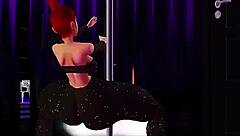 bbw with big ass and tits dances then gets ripped clothes and bbc creampie at strip club 💃🍑