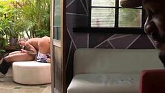 my voyeur husband films milf's interracial big cock blowjob casting closeup