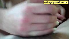 swinger wives swap husbands then bride gives cameraman sloppy thank you blowjob