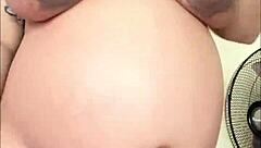 hairy pregnant arab milf awakens horny pussy cravings in solo nude tease