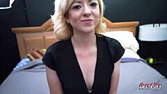 Horny petite blonde milf sucks dick rimjobs then bends for wet pussy pounding anal