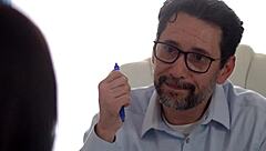 lawyer bends chinese milf nicole doshi over desk for rough anal office doggystyle pounding