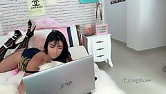 emanuelly raquel caught flashing big natural tits masturbating with hitachi on homemade tape