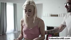 skinny teen gets fucked deep by her old teacher after blowjob