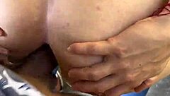 she drops jeans for rough outdoor ass pounding on her thick booty