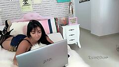 emanuelly raquel caught flashing big natural tits masturbating with hitachi on homemade tape