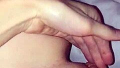 wife fingers shaved wet pussy to shaking orgasm