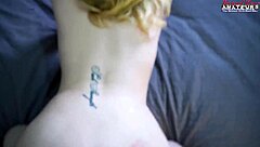 Horny petite blonde milf sucks dick rimjobs then bends for wet pussy pounding anal