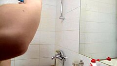 This toy hits so deep I cum moaning saggy tits shaking hard