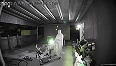 Bent over public wife takes creampie after sucking huge cock outdoors