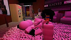 Horny fan bends me over for raw roblox fuck