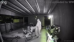 Bent over public wife takes creampie after sucking huge cock outdoors