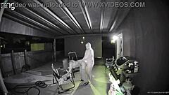 Bent over public wife takes creampie after sucking huge cock outdoors