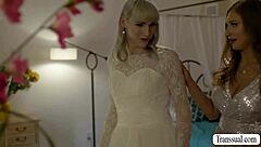 Shemale Bride Pounds Busty Bridesmaid Hard