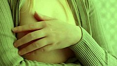 Wow! Blonde Model Teases Nipples Pussy Closeup Slow-Motion!