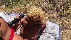Porsha Carrera straps huge toy and pounds Nina Rivera outdoors! 🌴🍆💦