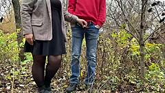 uhh my fat milf mother-in-law's hairy pussy owns this nasty outdoor pantyhose piss fetish