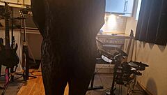 Kitchen slave spreads for daddy's monster cock ripping ass wide open