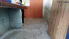 short hot maid grabs my cock and rides me bareback while wife is out