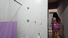 stepdaughter gets horny seeing stepdad shower begs for creampie orgasms