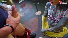 How does customer's hard anal atm facial feel tattoo pornstar?