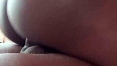 waking up to my ebony wife's creamy pussy riding my big black cock morning style