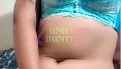 😍 cute brazilian latina stuffs black dildo deep in her tight ass on bed to squirt hard💦