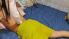 my neighbor gives hot massage then rides my cock shaking ass