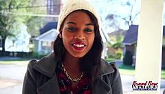 Skylar Spreads on Couch for Fast Toy Buzz on Her Big Clit Before Ebony Fuck