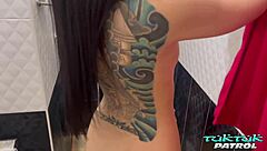 tuktukpatrol: tiny asian bends over for monster cock creampie explosion in her mouth