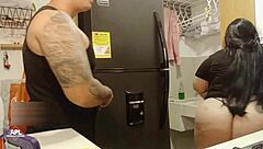 Stepmom's Huge Tits Ass Gets Kitchen Doggystyle Pounding By Stepsis Hubby Part 1