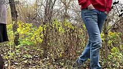 uhh my fat milf mother-in-law's hairy pussy owns this nasty outdoor pantyhose piss fetish