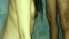 curvy latina gives deepthroat blowjob and creampie in steamy shower sex