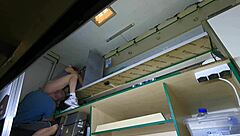 i asked my sexy hostess for a cigarette but her miniskirt got me licking that wet shaved pussy just a bit...