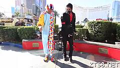 Ladyboy's tight ass stretched wide by monster cock in hardcore anal contest fuck