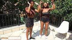 Horny Black Lesbians Finger Lick Squirting Meaty Pussies Wild