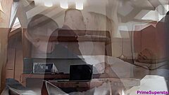 Old boss explores new secretary's curves intimately.